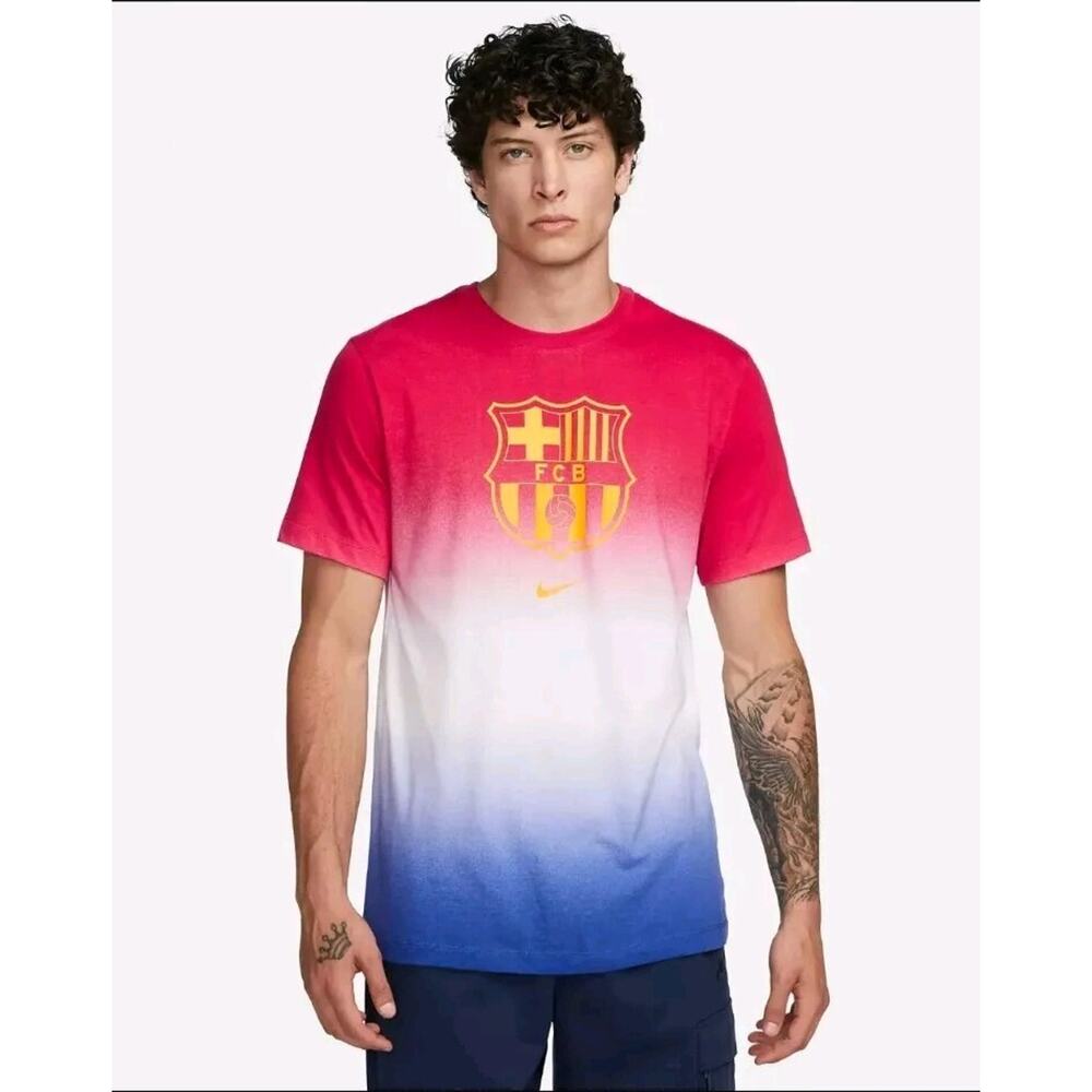 Nike Size XXL FCB Barcelona Mens Shirt Red White Blue FJ1705-100 C5